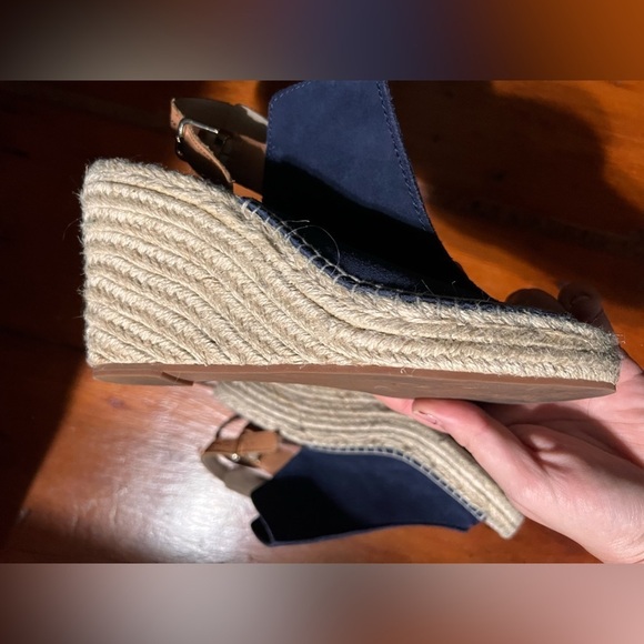 Seychelles 8 women’s wedge high heels blue suede leather buckle - Picture 9 of 12